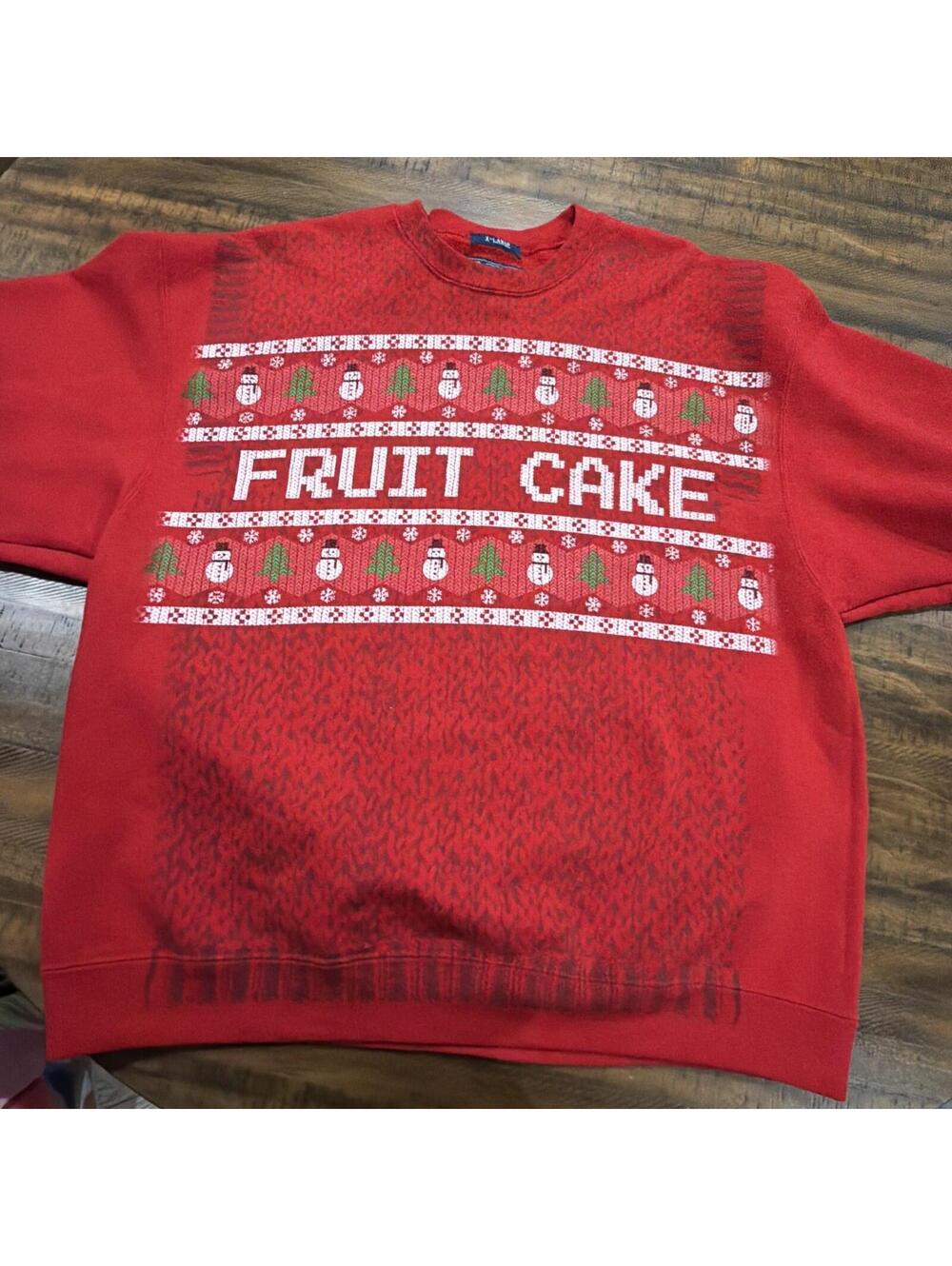 Fruit Cake Sweater Xl Extra Large American Rag Christmas Xmas